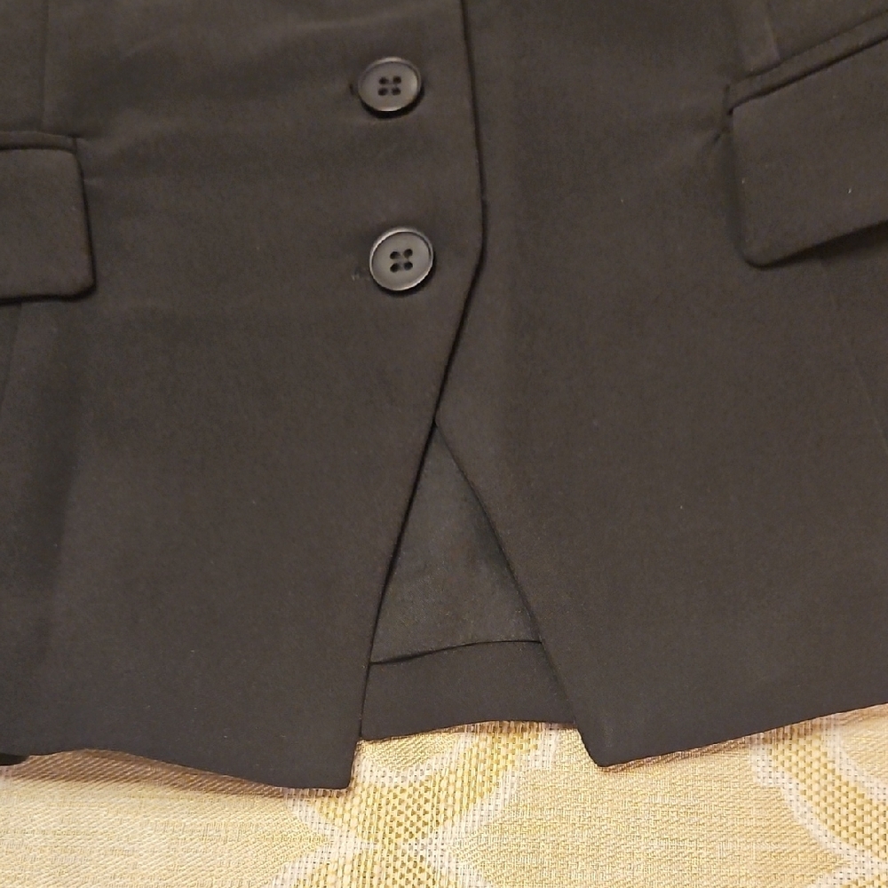NWT Bar III Formal Black Strapless Coset Button-Up Top Sz. 12. - Picture 4 of 11